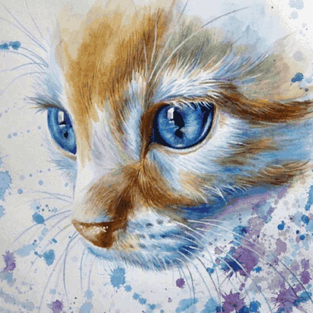 Няша - кошка, кошки, животные, глаза, kate mur, няша, подушка - предпросмотр