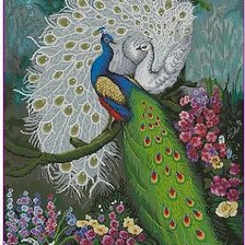 Схема вышивки «Павлины»