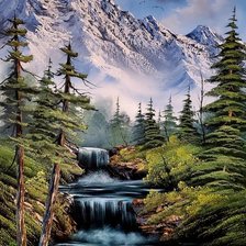 Схема вышивки «Водопад»