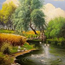 Схема вышивки «Пейзаж»