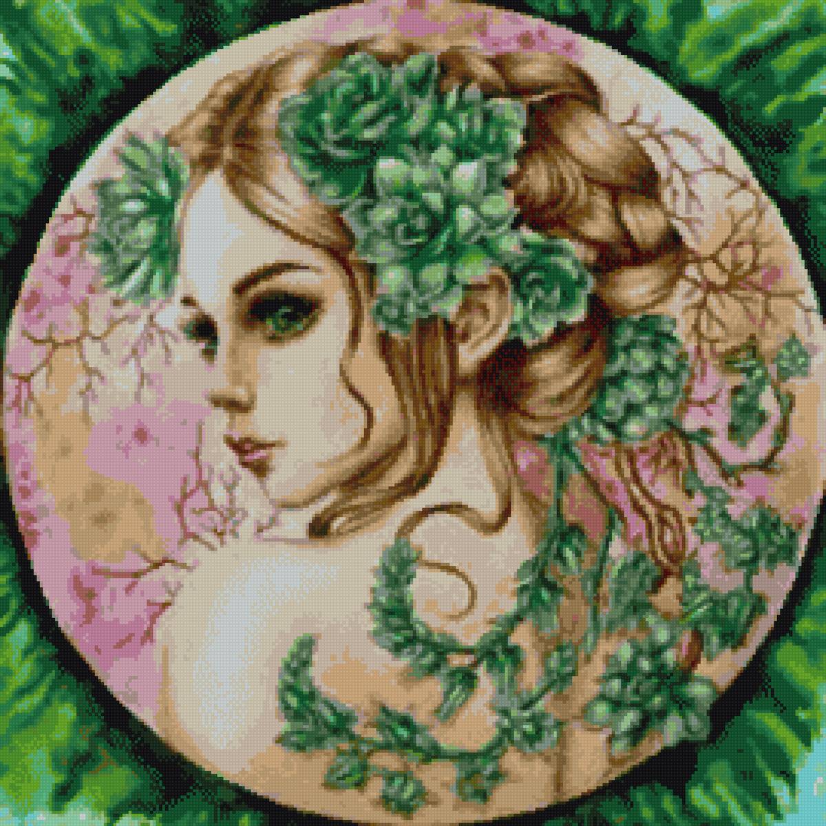 панно - фея - панно, фентези, девушка, фея, картина - предпросмотр