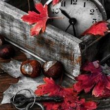 Схема вышивки «старые часы»