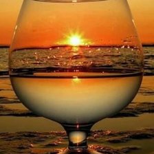 Схема вышивки «Закат в бокале»