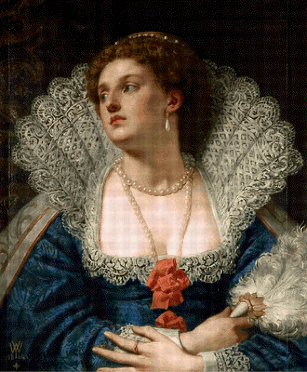 Образ на холсте - королева, гамма, портрет, эстэ, девушка, классика, холст - предпросмотр