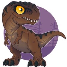 Схема вышивки «Динозавр»