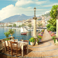 Схема вышивки «набережная»