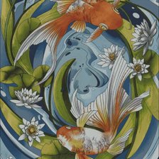 Схема вышивки «Карпы»