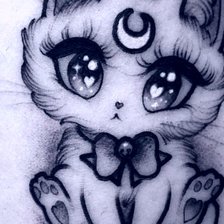 Схема вышивки «Киска»