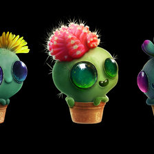 Схема вышивки «Весёлые суккуленты»