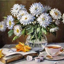 Схема вышивки «хризантемы»