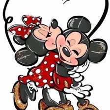 Схема вышивки «Микки и Минни Маус»