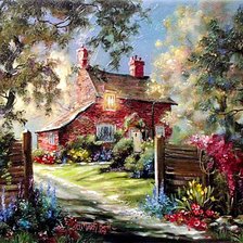 Схема вышивки «Домик»