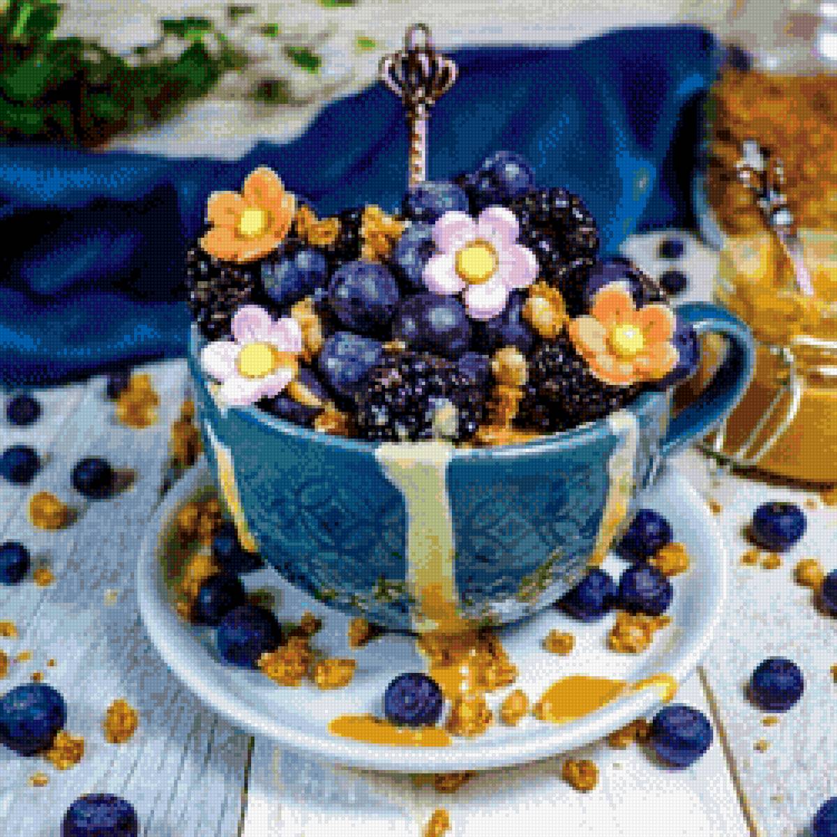 Десерт - шоколад, чашка, ягоды, десерт - предпросмотр