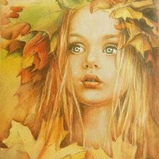 Схема вышивки «осень, дети, пнк»