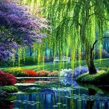 Схема вышивки «Парк»