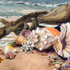 Схема вышивки «Море»