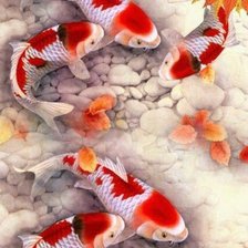 Схема вышивки «Японские рыбки»