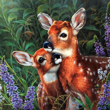 Схема вышивки «Оленята»