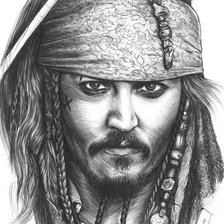 Схема вышивки «Джек Воробей»