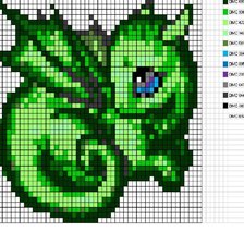 Схема вышивки «Дракон»