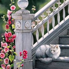 Схема вышивки «Котик»