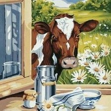 Схема вышивки «Коровка»