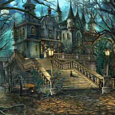 Схема вышивки «Таинственный замок»