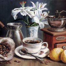 Схема вышивки «Кофе»