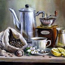 Схема вышивки «Кофе»