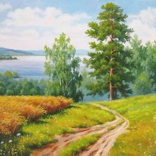 Схема вышивки «Елена Самарская. Пейзаж»