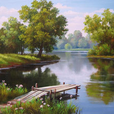 Схема вышивки «Елена Самарская. Пейзаж.»