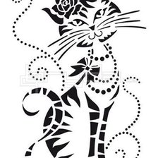 Схема вышивки «кот»