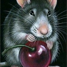 Схема вышивки «Крыса»