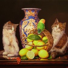 Схема вышивки «Котята»