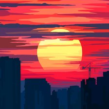 Схема вышивки «Закат»