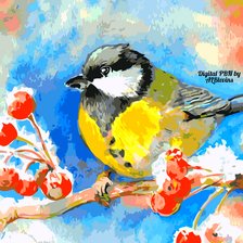 Схема вышивки «Синица»