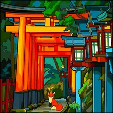 Схема вышивки «Япония»