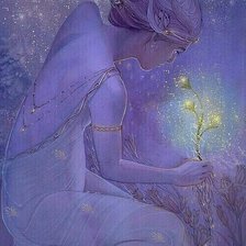 Схема вышивки «девушка, акварель пнк»