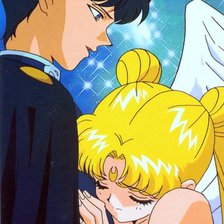 Схема вышивки «Сейлор Мун и Принц земли»