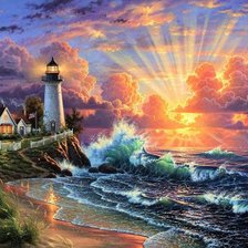 Схема вышивки «Маяк»