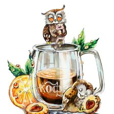 Схема вышивки «Кофе»