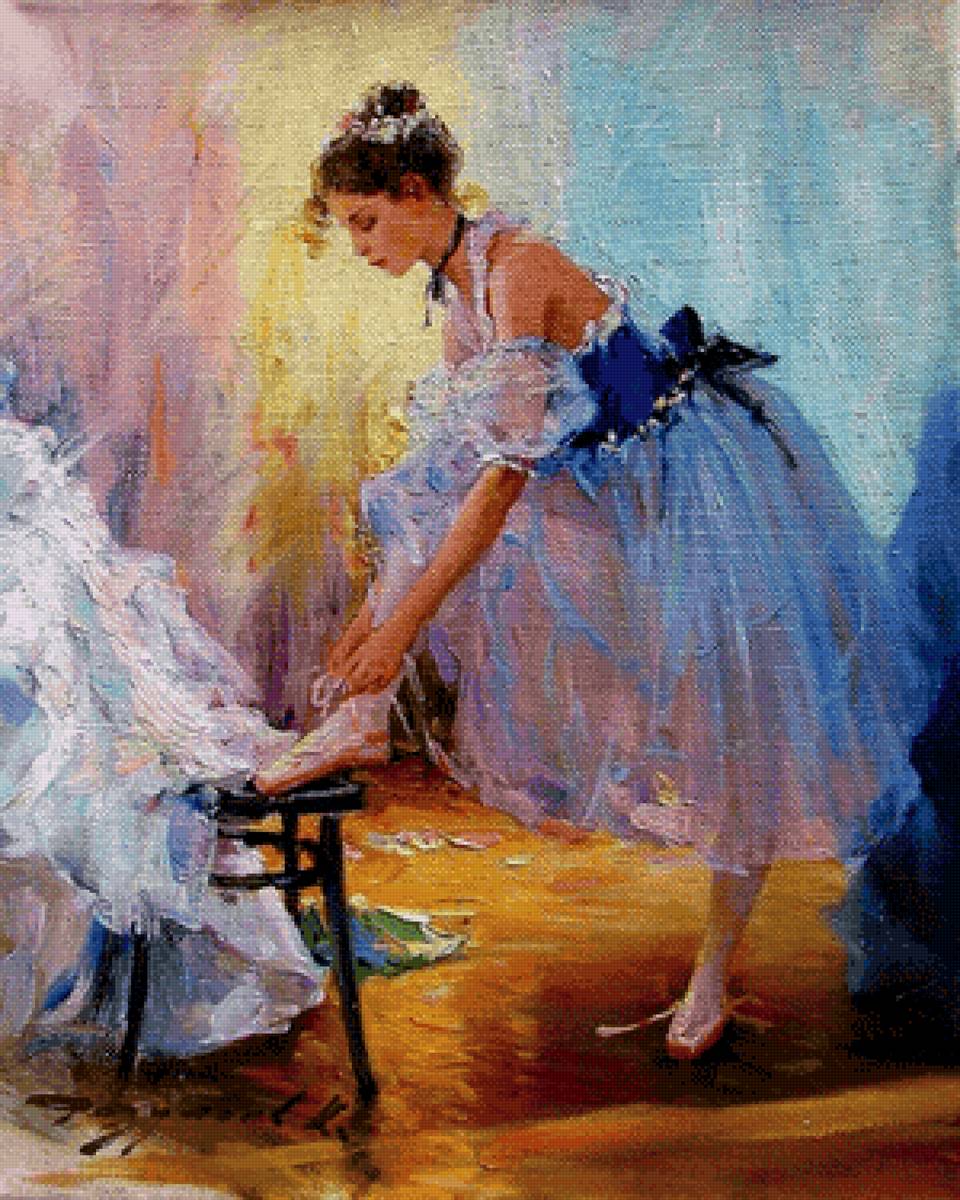 Балет - балерина, схема для вышивания, балет - предпросмотр