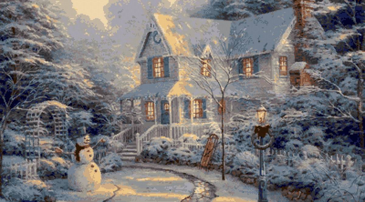 Зимний пейзаж - зима, пейзаж - предпросмотр