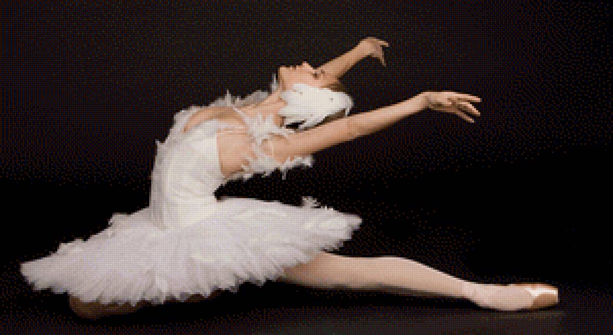 Балет - лебедь, балет, балерина, схема - предпросмотр