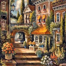 Схема вышивки «Город»