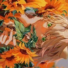 Схема вышивки «Подсолнухи»