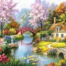 Схема вышивки «Пейзаж»