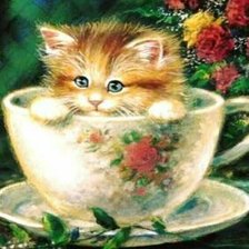 Схема вышивки «Котёнок»