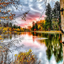 Схема вышивки «Осенний пейзаж»