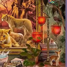 Схема вышивки «Львы (часть 2)»